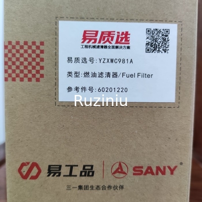 60201220 Sany Fuel Filter SY55/SY60/SY85/SY95/SY215/SY305/SY485/SY500 اعمال به 4JG1/4JJ1/4BG1/6HK1/6WG1